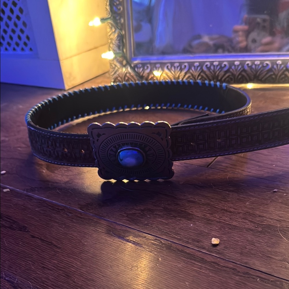 faux turquoise myra belt and buckle